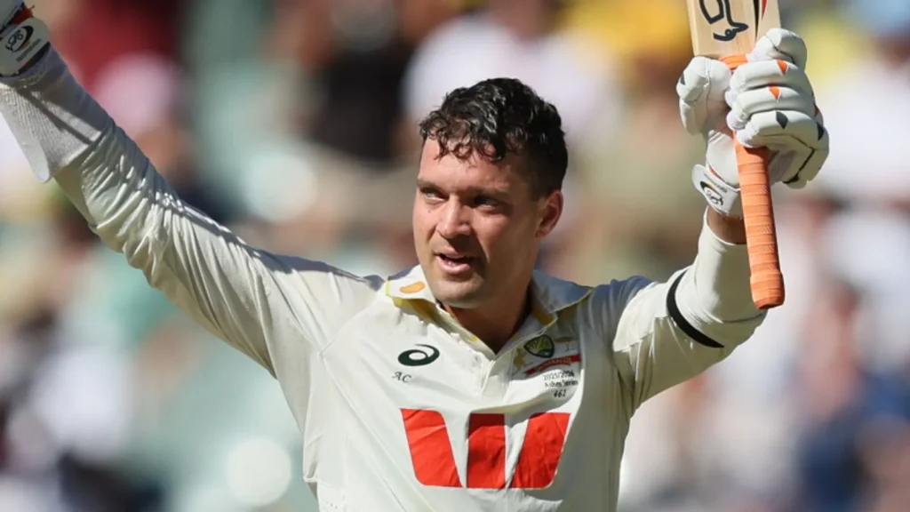 Carey century rescues Australia as England strike eight times on day one in Adelaide